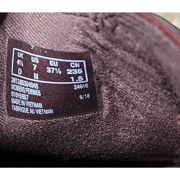 Clarks Burgundy Red Leather Patty Lorene Slip On Mule Clogs Size 7M - Picture 9 of 10